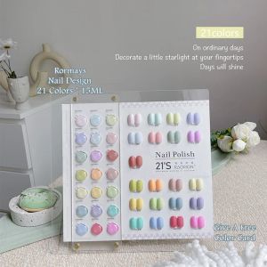 Kits Rormays Macaron 21pcs Gel Polon à ongles printemps Summer Candy rose bleu semi-permanent UV LED Great Nail Art Gel Factory