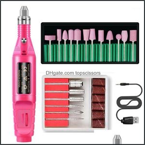 Kits Salon Health Beautyelectric Nail Kit Tips Manicure Hine Art Pen Pedicure 18 Bits Tools Pak voor Drill Dropship1 Drop Delivery 2021 JB