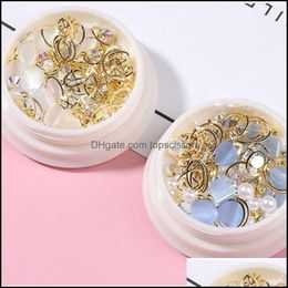 Kits Salon Health Beautysparkly Opal voor nagels 3D Nail Art Rhinestones Kit Crystal Diamond en Charms Decoratie Flatback Gems Stones1 Dro