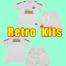 Kits Santos FC Retro Soccer Jerseys PATO SANCHEZ SOTELDO BORGES Home Away Chemises de football noires taille enfant 16-28 2011 2012 ELANO ANDRE F. ANDERSON 11 12