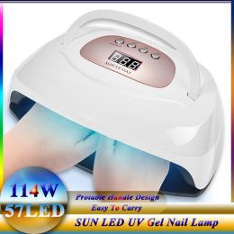 Kits Sun X8 Max UV LED Nail Lamp High Power gel nageldroger met 57 pc's LED's manicure lamp voor drogende nagels uitharding lamp nail art gereedschap