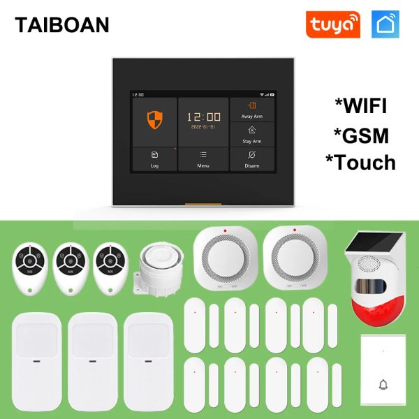 Kits Taiboan Wireless Wifi WiFi GSM H501 Système d'alarme Kits Tuya Smart Control Control Screen Panneau de l'écran tactile avec des accessoires 433 MHz