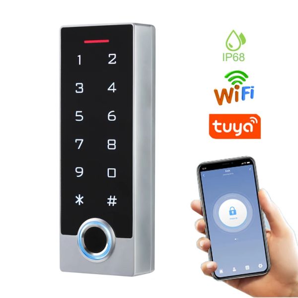 Kits TF2 IP68 Wifer WiFi Tuya App Biométrica Acceso a huellas dactilares Metal RFID RFID Sistema de control de puerta de puerta independiente