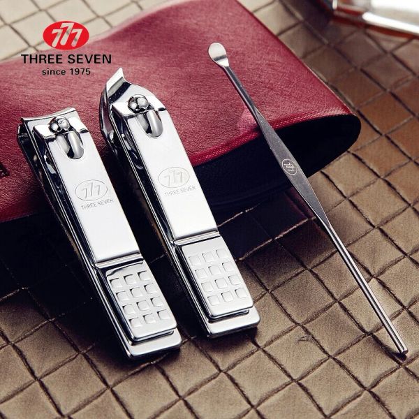 Kits trois sept / 777 Classic Nail Clippers Manucure Set Cuticule Pusher / Earcettement 3 en 1 Professional Pedicure Care Nail Art Tools