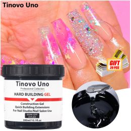 Kits Tinovo Uno 300 ml Gel Construction Gel Gel Gel Polon pour extension Clear Permanent UV / LED CAMOUFALGE HARD POLY VARNIS