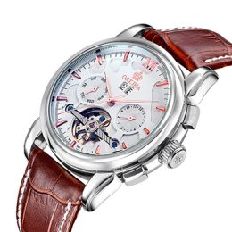 Kits Top Brand de lujo Orkina Watches Fashion Men Watch Luxury Mechanical Tourbillon Watches Erkek Kol Saati Montre Homme