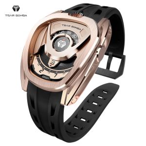 Kits Tsar Bomba Caballería 8213 Mecánico Mensor de reloj Matrimonio Automático para hombres impermeables 100m lnterchangeable pulsera de pulsera