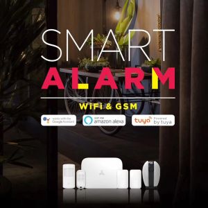 Kits Tuya Alarm WiFi Wireless Home Security Alarm GSM Intruder Alarm System avec Smart App Support Alexa Google Home Control