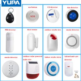Kits tuya smart home alarmsysteem deur pir sirene rookgas wachtwoord toetsenbordsensor voor beveiliging wifi gsm sms alarmsysteem infrare infrare