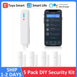 Kits Tuya Smart Home Door Window Sensors WiFi Beveiligingsalarmsysteem Alexa Google For Kids Apartment Office Store Safety Starter Kit