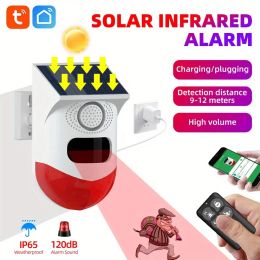 Kits Tuya Smart Wifi Solar Infrarood Alarm draadloze Outdoor Pir Motion Detector Human Sensor Home Security Burglars System 433MHz Sirene