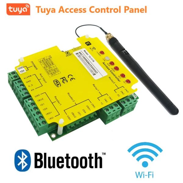 Kits TUYA WiFi Access Control Panneau mobile Application mobile Bluetooth LongRange Control 2 lecteurs Sécurité de verrouillage de porte d'accueil