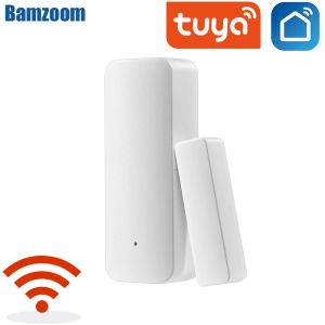 Kits Capteur de porte WiFi Tuya, détecteurs Smart Door ouverts / fermés, Smart Life App WiFi Wifi Window Sensor travaille avec Alexa, Google Home