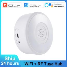 Kits Tuya WiFi + RF Gateway RFG1 Home Security Alarm System Hub 120dB Sirène axable Alexa Google Voice Commande Smart Life App