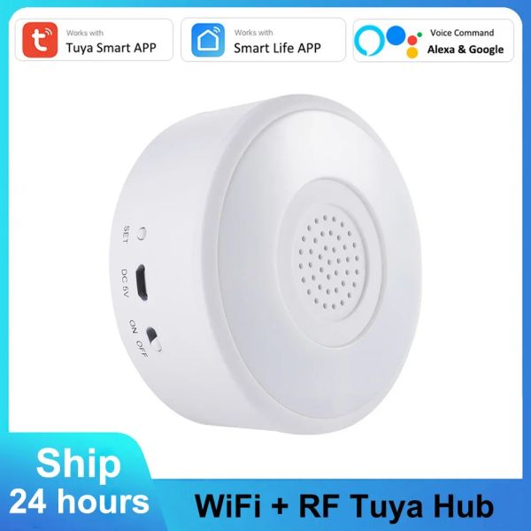 Kits Tuya WiFi + RF Gateway RFG1 Home Security Alarm System Hub 120dB Sirène axable Alexa Google Voice Commande Smart Life App
