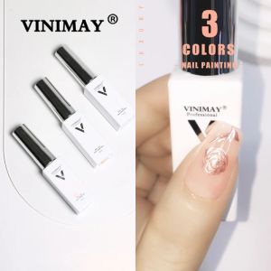 Kits Vinimay Professional Metal Gold Sier Nail Painting Gel Gel Rysol Fabrice Off UV Gel Polon Nail Art Gel Varnis Lacque Prime