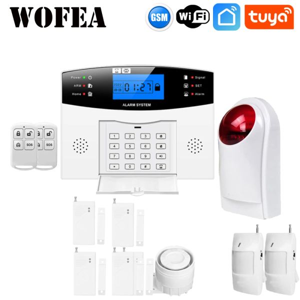 Kits wifi GSM Sistema de alarma Tuya Smart Home LCD Control de la aplicación Control de la aplicación House de la casa Alarma de seguridad Soporte Voice 11 Idioma