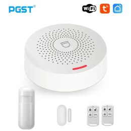 Kits WiFi Tuya Home Alarm System 433MHz Inbreukbeveiliging Alarm Smart Life App Control Wireless Home Alarm