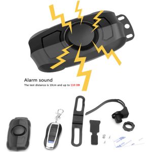 Kits de alarma de bicicleta inalámbrica carga USB sensores de seguridad de motocicleta sistema antirrobo detector de vibración remoto para vehículo eléctrico