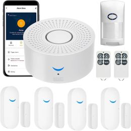 Kits Système d'alarme de sécurité de la maison de sécurité à domicile intelligente sans fil avec capteur de mouvement Smart Life App Burglar Alarm Siren
