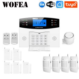 Kits Wofea Wireless 200 Zone Wifi WiFi GSM Home Security Burglar Alarm System Free Alarm Message Push Tuya Smart Life App 11 Langue