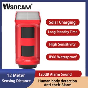 Kits WSDCAM Solar Infrarood Alarm Waterdichte PIR Motion Detector Remote Control Human Sensor Home Security Alarm Interferentie