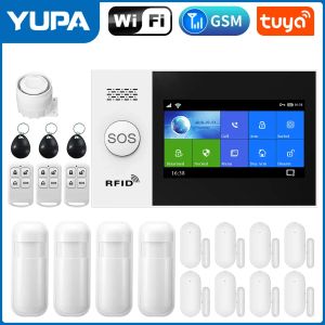 Kits Yupa 4.3 pouces Tactile complète 433MHz Wiless WiFi GSM Home Fambur Security Alarm Système