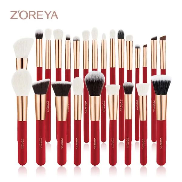 Kits zoreya gros pinceaux de maquillage ensemble correcteur de teneur de carton poudre de poudre blush mélange cosmétique eyesshadow maquillage brosse brochas maquilla