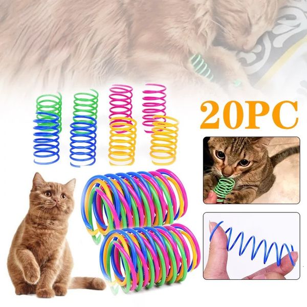 Kitten Coil Spiral Springs Cat Toys Interactive Cat Cat Spring Toy Colorful Springs Cat Pet Toy Pet Products 240429