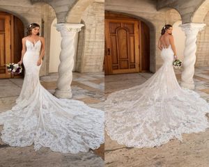 Kitty Chen 2021 Trouwjurken Lace Appliques Mermaid Bridal Jurken Sexy Spaghetti Backless Wedding Dress Vestidos de novia4645704