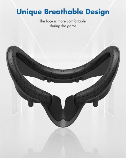 Kiwi Design VR Interfaz facial Soporte para el índice de válvulas con almohadilla de la nariz anti-goteo PU cuero de cuero con almo