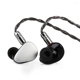 Kiwi Ears Quintet 1DD 2BA 1 moniteur intra-auriculaire planaire PZT avec câble en cuivre plaqué argent détachable pour musicien Audiophile