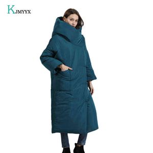 KJMYYX veste d'hiver femmes épaissir longue parka à capuche femmes manteau d'hiver veste chaude femme manteaux pardessus 211130