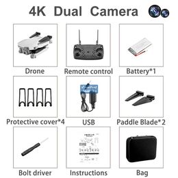 KK5 4K Caméra FPV Mini Dron Drone Jouet Kid, Vol de piste, Vitesse réglable, Flip à 360 °, Hold Hold, Prenez photo de Gestture Quadcopter, cadeau, 3-2