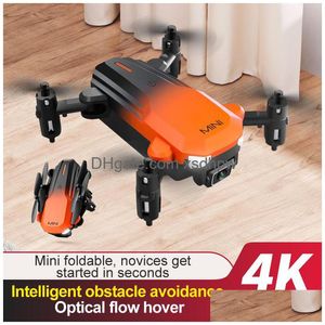 Kk9 Mini-Pro Intelligent Uav 4K Hd Double Objectif de Caméra Mini Drones Pliable Rc Quadcopter Drone Orange Bleu 2 Couleurs X11250A Drop Delive Dhljo