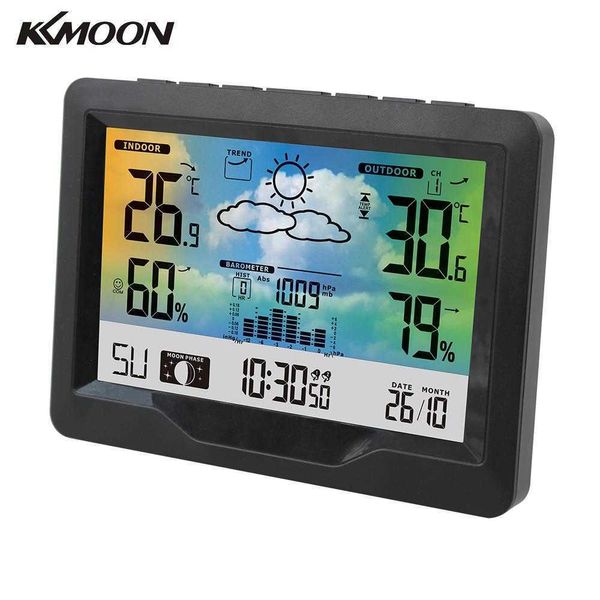 Estación meteorológica inalámbrica portátil profesional KKMOON, termómetro Digital para interiores y exteriores, higrómetro, medidor de temperatura y humedad 210719