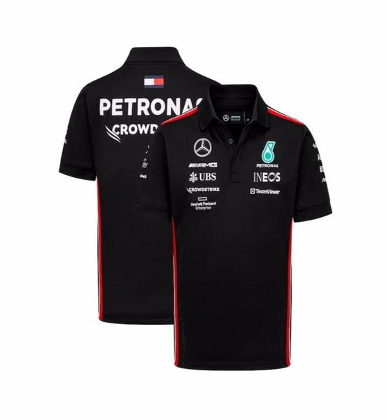 KKR7 Men's Tracksuits AMG 2023 Team Polo Black Petronas Designer Men039s T-shirts Luxury AMG Top One Racin1781428