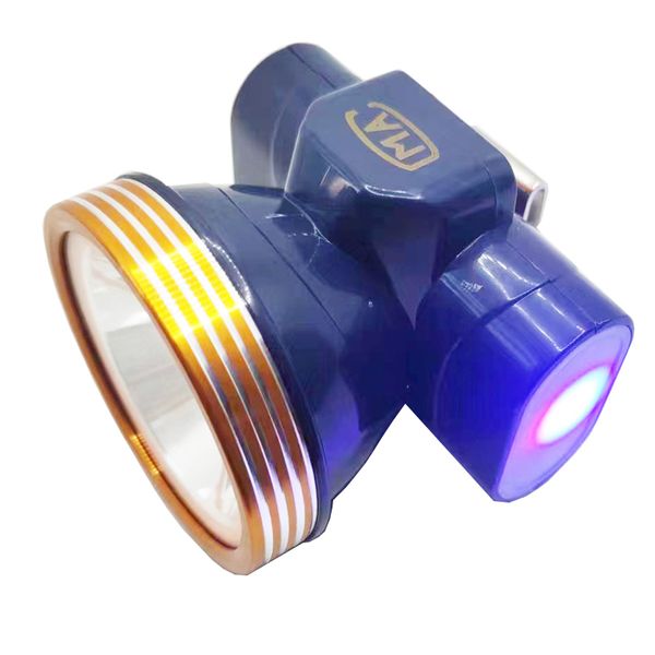 KL5LM Lampada frontale da miniera a LED senza fili Lampada da minatore di sicurezza con luce stroboscopica rossa blu per il campeggio di pesca