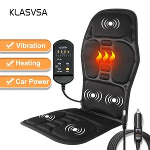 KLASVSA Elektrische rugmassage Stoelkussen Vibrator Draagbaar thuis Auto Kantoor Nek Lumbale Taille Pijnbestrijding Zitkussen Relaxmat 240119