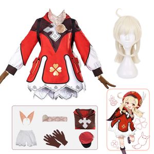 Klee – Costume de Cosplay de jeu Genshin Impact Loli, robe rouge, short, sac à perruque, Costume d'halloween, vêtements pour enfants et adultes