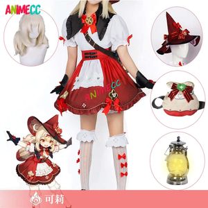 Klee Cosplay Genshin Impact Costume nouvelle peau tenues robe chapeau perruque sac à dos Anime jeu Halloween fête pour femmes filles cosplay