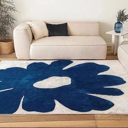 Klein bleu grande surface salon tapis confortable doux chambre tapis moelleux moderne décoration de la maison esthétique table basse tapis 231225