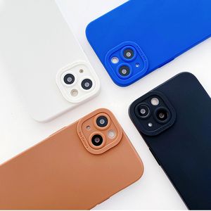 Klein – coque en Silicone bleu pour iPhone, compatible modèles 13, 12, 11 Pro Max, XR, X, XS, couleur unie, TPU souple, antichoc