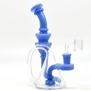 Klein Bottle Hookah Recycler Glass Bong Tornado Hookah Dab Rigs Rookwaterpijp Heady Pijpen Maat 14 mm Joint met kom of kwartsbanger