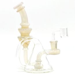 Garrafa Klein Cachimbos de água Reciclador Bongo de vidro Tornado Cachimbo de água Rigs Cachimbo de água para fumar Cachimbos inebriantes Tamanho 14 mm Junta com tigela ou estrondo de quartzo