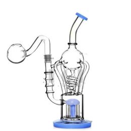 Klein Recycler Oil Rigs zwaartekracht Glass Bong Hookahs Dab Freezinable spoel Waterpijpen Accessoire met 14 mm banger 32 cm