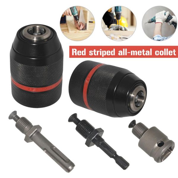 Klem-portabrocas de Metal de alta resistencia, 1.513mm, vástago hexagonal/SDS/adaptador hembra cuadrado, convertidor de mandril de taladro de Metal