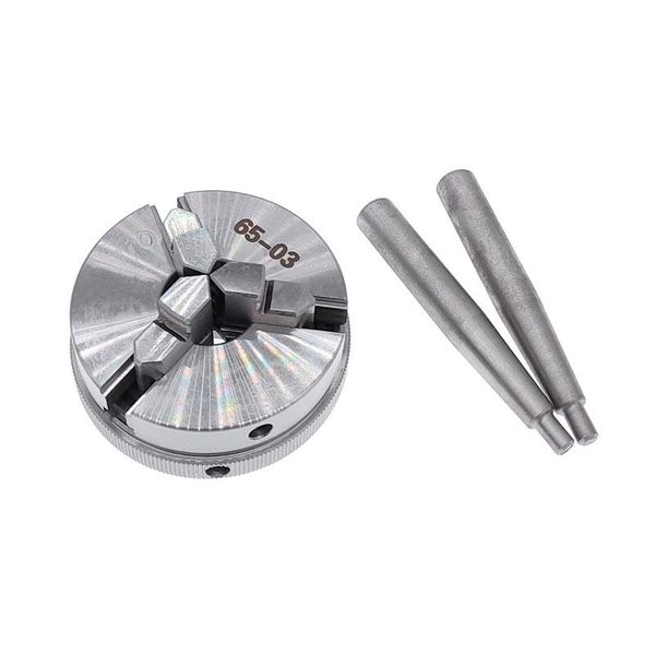 Klem trois mâchoires manuel tour chuck 65 mm m14 mixer outil accessoires cnc auto-concentration