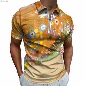 Klimt Art Polo décontracté Water Serpents II T-shirts hommes à manches courtes conception chemise Streetwear surdimensionné hauts cadeau d'anniversaire HKD230825