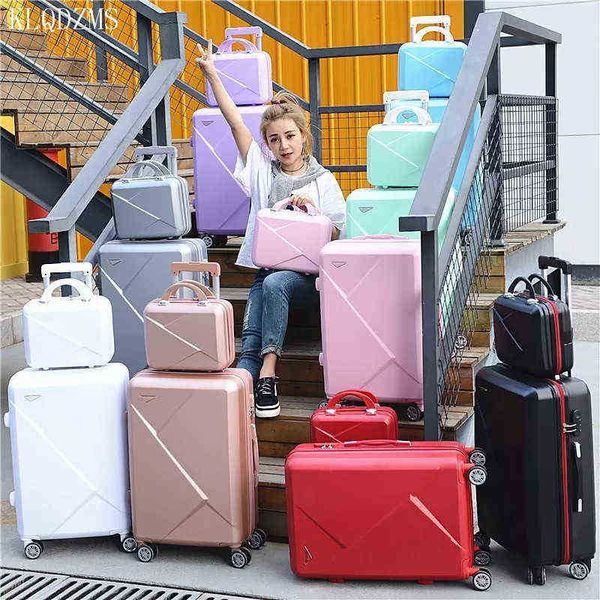 Klqdzms '' '' '' '' Inch Business Travel Varity Younger ABS Trolley Sangage avec sac cosmétique J220707